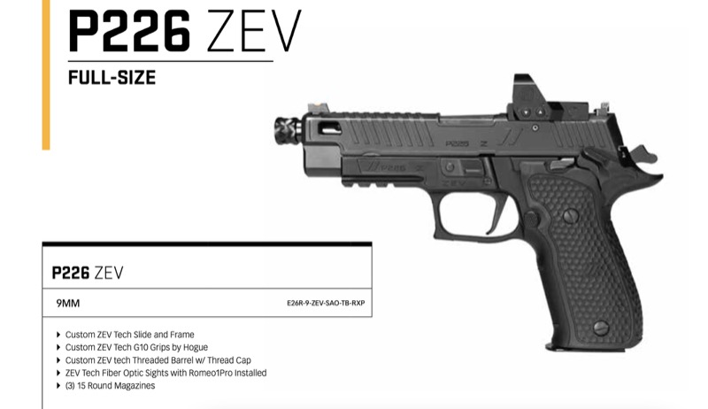 Sig Sauer Custom Works P320 Spectre Comp & P226 ZEV