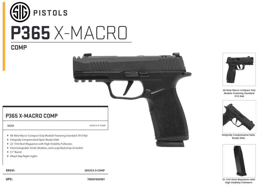 Sig Sauer P365 X-Macro Manual Safety &amp; Other New Models